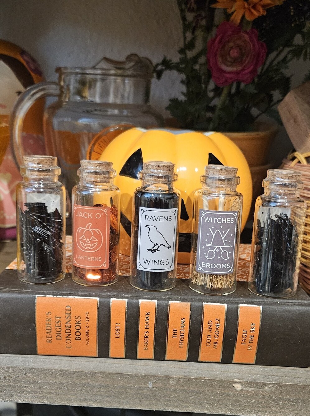 Set Of 5 Glass Apothecary Potion Bottle Craft Confetti